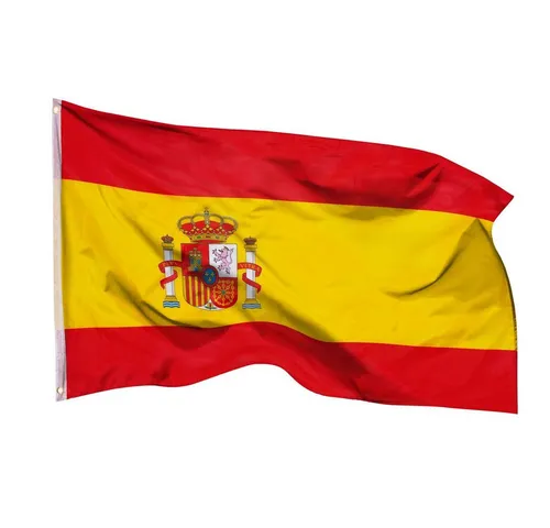 PHENO FLAGS Flagge Spanien 90 x 150 cm - Hochwertige spanische Nationalflagge, ideal für Sportevents und Feste. Waschbar bei 30 Grad, ausgestattet mit 2 Messing-Ösen für einfache Befestigung.