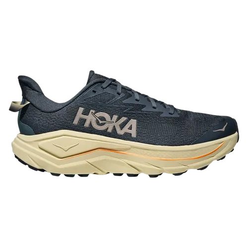 Hoka Challenger 8 Herren Gravel-Laufschuhe - FADED NAVY / PAMPAS GRASS 42 - Hoka Challenger 8 für Herren – Vielseitige Laufschuhe für jedes Terrain. Mit verbesserter Dämpfung, optimaler Passform und griffigem Profil – ideal für asphaltierte Wege und Trails.
