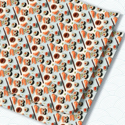 Geschenkpapier Sushi-Style "Sato" Premium Papier 70 x 100 cm 2 Bögen