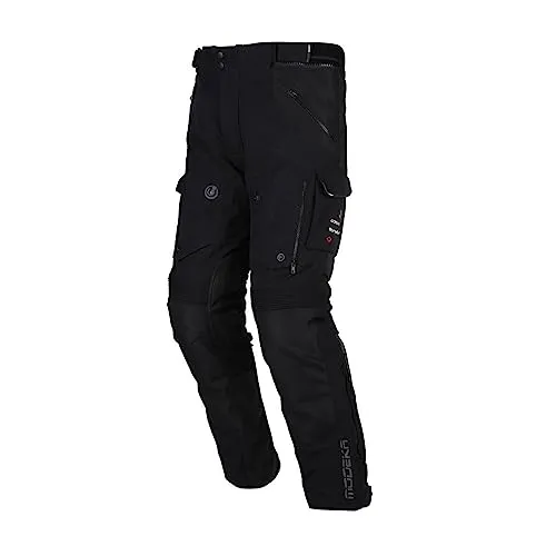 Modeka Motorradhose Panamericana II 5XL schwarz - Motorradhose aus pflegeleichtem, atmungsaktivem Textil, ideal für den Motorradsport. Mit elastischem Beinabschluss und praktischen Taschen für maximalen Komfort.