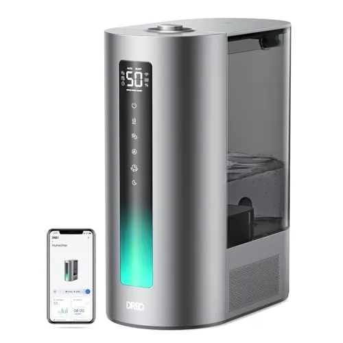 Dreo 6L Smart Luftbefeuchter für große Räume - Luftbefeuchter für einen Raum mit 60 Std. Laufzeit, präzisem Feuchtigkeitssensor und Aromadiffusor für ein gesundes Raumklima.