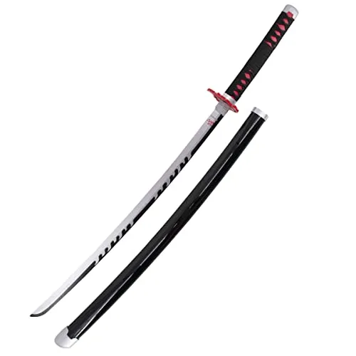 AMONT – Mingshao-Modell Katana aus Bambus – Demon Slayer-Serie - Dekoratives Bambusschwert aus der Anime-Serie mit einer Länge von 105 cm. Hergestellt aus hochwertigem Bambus, ideal als sicheres Sammlerstück und zur Dekoration.