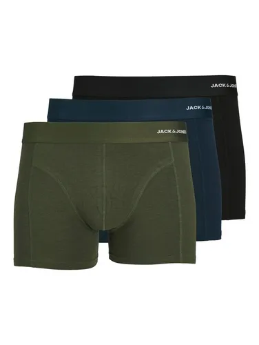 JACBASIC Bamboo Trunks 3 Pack NOOS - Herren-Boxershorts: 3er Pack bequeme Trunks aus hochwertiger Viskose-Bambusmischung, mit breitem Bund für ausgezeichneten Tragekomfort und stylisches Design.