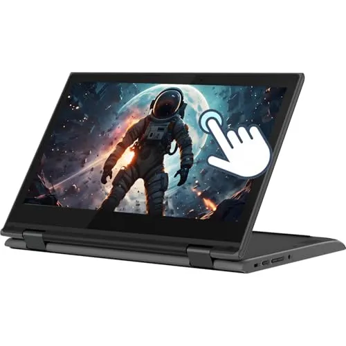 Lenovo Chromebook 300e 2 in 1 Touchscreen Laptop, 11.6 Zoll - Flexibles 2 in 1 Chromebook mit 11.6 Zoll Touchscreen, Intel Celeron N4020 und 4GB RAM. Ideal für den täglichen Gebrauch, leicht und mobil – perfekt für Schule und Arbeit.