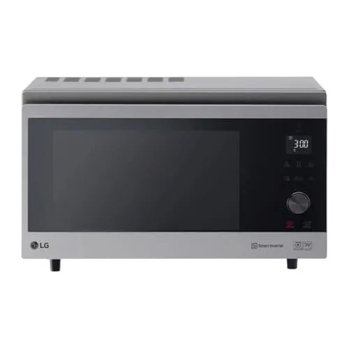 LG Mikrowelle Mj3965Acs - Mikrowelle mit 1350 Watt, Smart Inverter® Technologie und Heißluftfunktion für vielseitiges Kochen. Antibakterieller EasyClean®-Innenraum und modernes Design machen sie zum Küchenschatz.