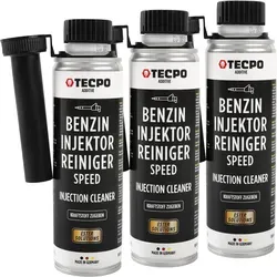 3x TECPO Injektor Reiniger ESTER Benzin Einsprizdüsen Additiv, 300 ml
