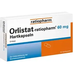 Orlistat-ratiopharm 60mg - Effektive Unterstützung beim Abnehmen - Diätmittel zur langfristigen Gewichtsreduktion, hemmt die Fettaufnahme und fördert gesunde Ernährung für ein besseres Wohlbefinden.
