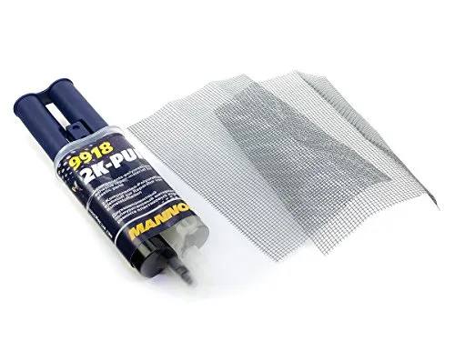 Mannol 9918 30 g Kunststoffkleber - Zweikomponenten-Kleber für Reparaturen an Stoßstangen und Stoßfängern, bietet starke Haftung und ist ideal für Kunststoffanwendungen.