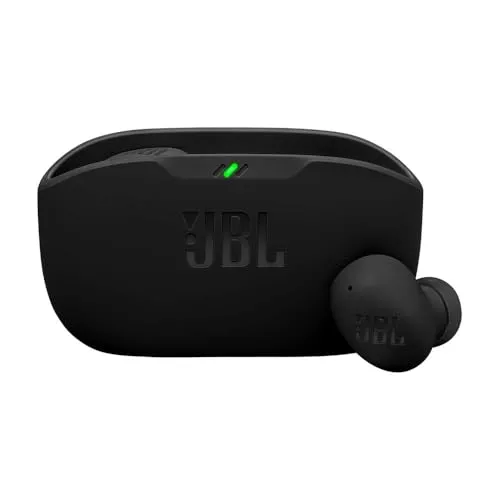 JBL In-Ear Kopfhörer WAVE BUDS 2 - Schwarz - Kopfhörer mit JBL Pure Bass Sound und aktivem Noise-Cancelling für ungestörten Musikgenuss. Bis zu 40 Stunden Wiedergabezeit und kristallklare Anrufe dank 4 Mikrofonen.