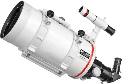 BRESSER Messier MC-152 Teleskop mit Hexafoc Fokussierer - Hochwertiger optischer Tubus in Weiß, ideal für Astronomie-Enthusiasten. Inklusive 26mm Okular und Sonnenfilter für spannende Himmelsbeobachtungen.