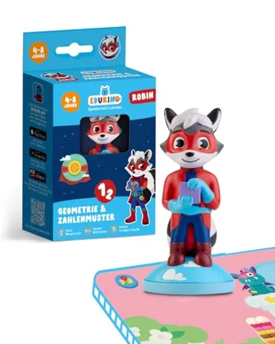 Edurino Lernspielzeug Hero Robin – Interaktive Lernfigur für Geometrie & Zahlenmuster - Entdecke mit Robin die Welt der Zahlen und Formen! Ideal für Kinder ab 4 Jahren, fördert spielerisch logisches Denken und Kreativität. Inklusive Zugang zur interaktiven Lernwelt.