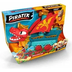 PIRATIX Dragon Ship – 3-in-1 Drachenschiff für Abenteuer - Boote-Spielzeug für Kinder: Das einzige Piratix-Fahrzeug, das über Land, Meer und Luft fahren kann – perfekt für Schatzsuchen und Abenteuer mit exklusivem Zubehör!