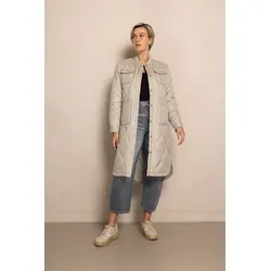 Zhrill Steppmantel ZHTARA mit leichter Steppung und Knopfleiste beige M (38)