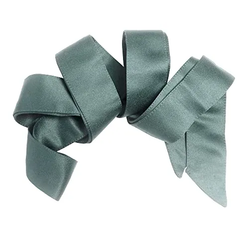 Maya Deluxe Womens Sash Belt Ladies Satin Sash Tie Ribbon Bow Accessory for Bridesmaids Bridal Wedding Prom Evening Occasion Misty Green S-M