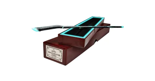 Warner Bros. Harry Potter Zauberstab Magic Caster Wand Defiant Blau - Zauberkasten für Fans, inklusive Aufbewahrungsbox und Ladekabel, ideal für magische Abenteuer ab 3 Jahren.