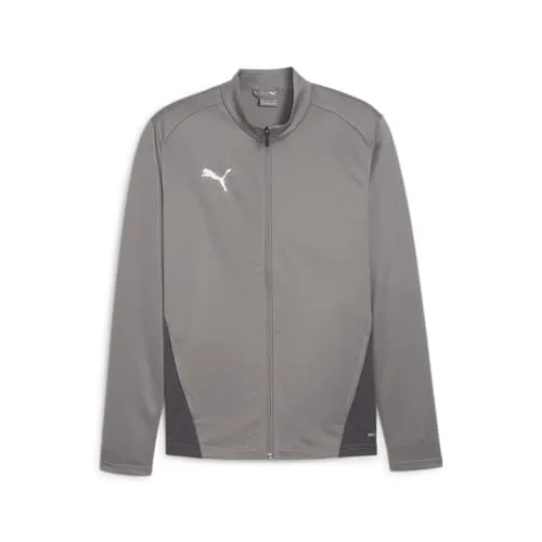 Puma Teamgoal Polyesterjacke Herren - Grau - Sportjacken aus hochwertigem, recyceltem Polyester mit geschlossenen Maschen-Seitenpaneelen für optimale Atmungsaktivität und Tragekomfort. Ideal für aktive Männer, die Stil und Funktionalität schätzen.