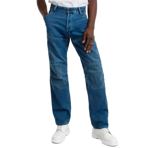 G-Star Elwood 3D Regular Jeans für Herren, Blau - Stylische Jeans mit verstärkten Knien und Fersenschutz, ideal für den lässigen Look und hohe Beanspruchung. Perfekt für modebewusste Männer.