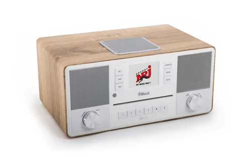 Block DAB+ Internetradio AURORA mit CD-Player - Radios: AURORA Smartradio in Walnuss, bietet Bluetooth und Wi-Fi für grenzenlosen Musikgenuss.