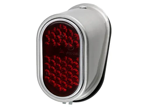 Rücklicht oval komplett, rot, mit Kederplatte - Simson SR2, KR50