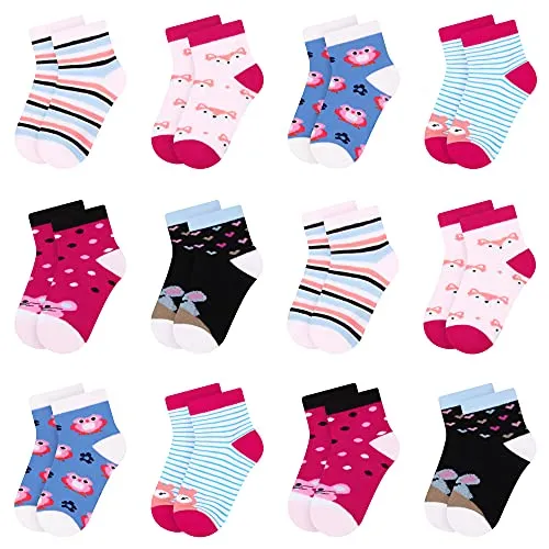 Libella 12er Kinder Mädchen Socken Kids Strümpfe Kindersocken bunt 2118 31-34