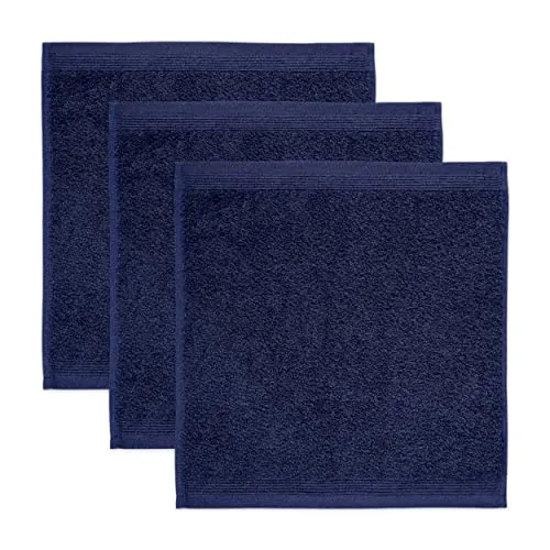 möve Superwuschel Seiftuch 30 x 30 cm aus 100% Baumwolle, deep sea 3er Set