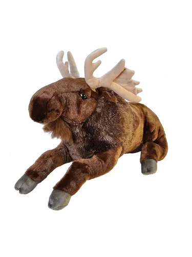 Wild Republic Jumbo Plüsch Elch 76 cm - Stofftier & Teddybären: Realistischer Elch aus umweltfreundlicher Füllung, perfekt zum Kuscheln und Lernen über die Tierwelt – ideales Geschenk für Babys und Kleinkinder.