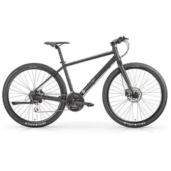 MBM Crossbike MAXILUX 29 Zoll - Fahrrad mit mattschwarzem Aluminiumrahmen und 'thickslick' Reifen für edles Design. Die 24-Gang Kettenschaltung bietet hohen Fahrkomfort und optimale Unterstützung auf jedem Terrain.