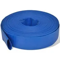 vidaXL Flachschlauch PVC 50m 2" Feuerwehrschlauch - Gartenschlauch für Wasserpumpen, wetterfest und langlebig. Verstärkt mit Spiraleinlagen für hohe Flexibilität und einfachen Transport.