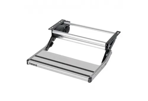 Thule Single Step 500 elektrische Einstiegsstufe 12 V - Treppenstufe aus Aluminium für den Außenbereich, bietet eine einfache und sichere Einstiegshilfe mit modernem Design.