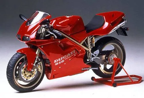 Tamiya Ducati 916 Desmo 1993 Motorradmodell Bausatz 1:12 - Sonstige, detailgetreuer Bausatz des legendären Ducati 916 mit innovativem Einspritzsystem und Desmodromic-Ventilsteuerung für echte Motorradliebhaber.