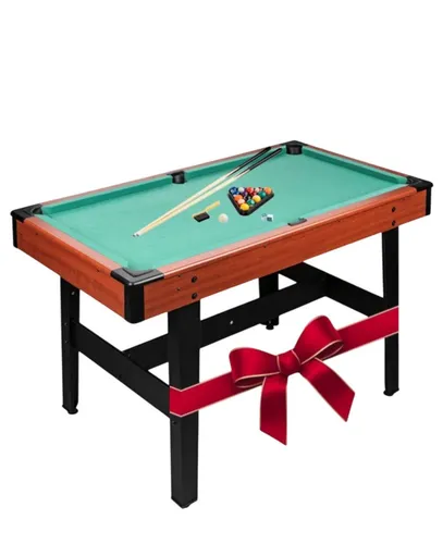 shelfmade Billardtisch 4ft mit Zubehör - Billardtisch in Holz und Kunststoff, inklusive 2 Queues und Kugelset - ideal für Kinder ab 8 Jahren und Spielspaß für die ganze Familie!