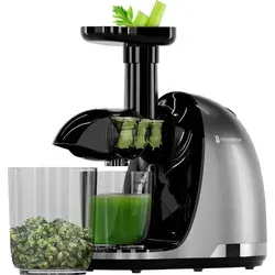 KitchenBrothers Slow Juicer - 700ml Entsafter mit Fruchtfleischbehälter - Entdecken Sie den KitchenBrothers Slow Juicer für frische Säfte! Mit 700ml Kapazität, geräuscharmem Betrieb und einfacher Reinigung genießen Sie gesunde Säfte für die ganze Familie.