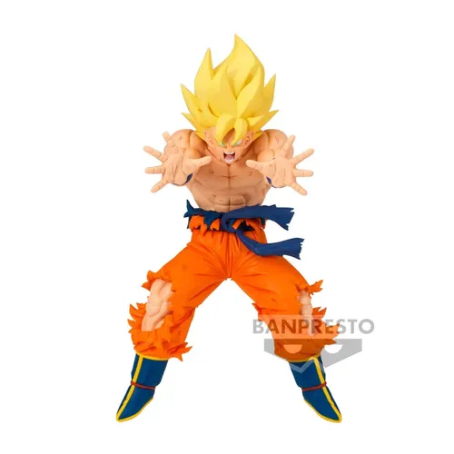 Banpresto Dragon Ball Z: Super Saiyan Goku Figur 14cm - Spielfigur aus der Match Makers Serie, detailreiche PVC-Figur von Goku im Super Saiyan Look, ideal für Sammler und Dragon Ball Z Fans.