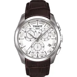 Tissot Couturier Herrenuhr T035.617.16.031.00 - Elegante Zeitmessung - Elegante Armbanduhr von TISSOT mit Edelstahlgehäuse und Lederarmband. Perfekt für jeden Anlass – vereint zeitloses Design und hohe Funktionalität für modebewusste Herren.