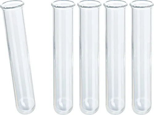 VBS Reagenzgläser 5er-Pack 12x75mm - Reagenzgläser aus Klarglas für kreative Dekorationen, ideal für Vasen, Gestecke und Geschenke – perfekt für Bastelprojekte!