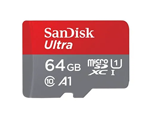 SanDisk Ultra 64 GB microSDXC UHS-I-Karte für Chromebook mit SD-Adapter - Die SanDisk Ultra microSDXC Karte bietet bis zu 140 MB/s Lesegeschwindigkeit für schnelle Datenübertragungen. Ideal für Chromebook-Nutzer, unterstützt A1 App Performance für flüssige App-Nutzung. 10 Jahre Garantie inklusive.