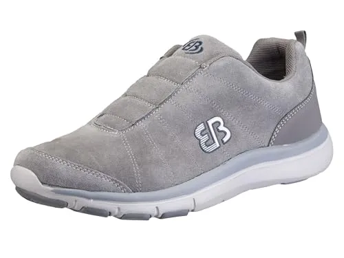 BRÜTTING Freizeitschuh Dallas Slipper, Gr. 44, grau - Herren-Slipper aus hochwertigem Veloursleder mit rutschhemmender CME-Laufsohle und auswechselbarer Textileinlegesohle für optimalen Tragekomfort.