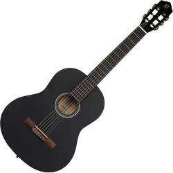 Ortega RST5MBK - Student Series - Gitarren mit Fichtendecke und Catalpaboden, ideal für Anfänger, in elegantem mattem Schwarz.
