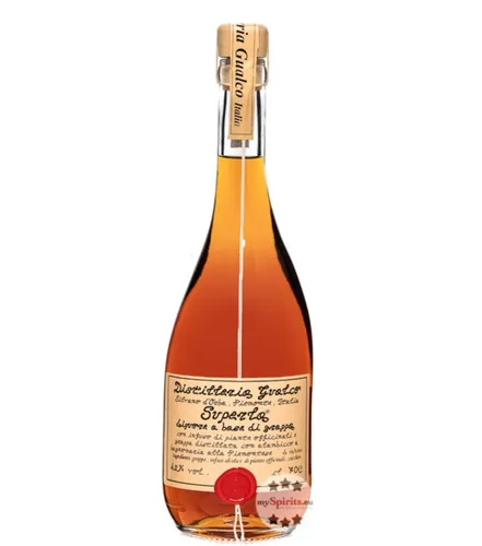 Gualco Superla Grappa-Likör - Likör & Kräuterschnaps – Genießen Sie den einzigartigen Geschmack des Gualco Superla Grappa-Likörs mit 12 Kräutern, perfekt für besondere Anlässe!