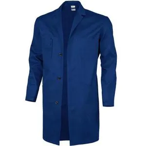 Qualitex Arbeitskittel Basic BW 240 Unisex, blau, lange Ärmel, Größe 42