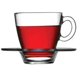 tlg Teeglas mit Unterteller Capuccino Glas Kaffe Latte Gläserset Cay Bardagi Cay Seti , 6x Teeglas, 6x Untertasse 12