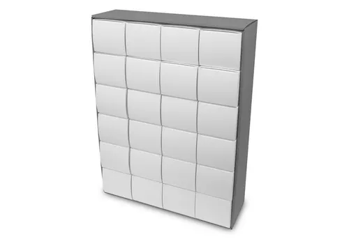 itenga befüllbarer Adventskalender itenga Adventskalender zum Füllen Quader XL 6x4 (außen grau)