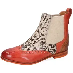 Melvin & Hamilton Selina 29 Leder-Chelsea Boots für Damen Stiefelette Flache Absätze, Echtes Leder, Vegetabile Gerbung bunt 38 EU