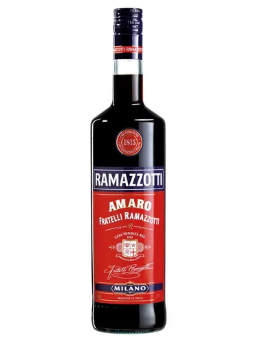Ramazzotti Amaro – Italienischer Kräuterlikör mit 33 Kräutern - Klassischer italienischer Digestif mit bittersüßer Note, perfekt für gesellige Abende oder romantische Dinner. Genießen Sie Ramazzotti Amaro pur, auf Eis oder mit Zitrone.