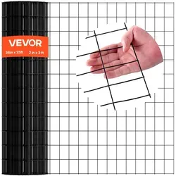 VEVOR Weidezaun 91 cm x 7,62 m - Verzinkter Stahldrahtzaun für Tiergehege - Robuster VEVOR Weidezaun, ideal für Hühner und Kaninchen. Mit verzinktem und vinylbeschichtetem Draht bietet er hohe Stabilität und Langlebigkeit für vielseitige Einsatzmöglichkeiten.