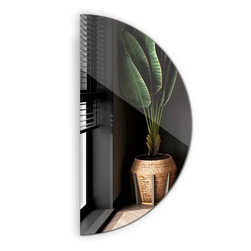 Tulup Halbrunder Dekospiegel - Modernes Design für Ihr Bad - Dekospiegel aus 4mm Glas, halbrund mit modernen Design, ideal für Badezimmer oder Flur. Maße: 25 cm Breite und 50 cm Höhe.