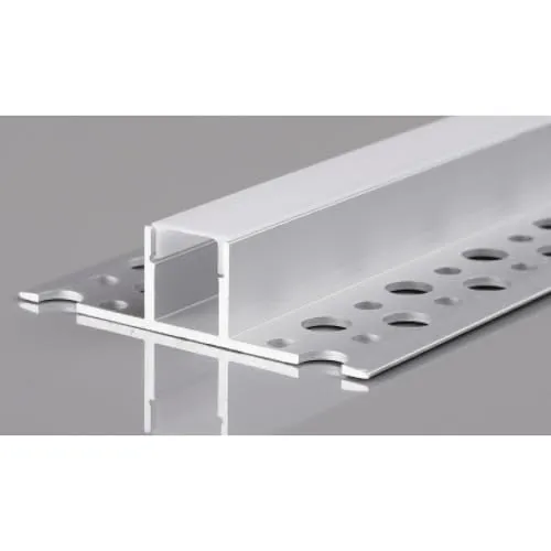 2m LED Alu Profil Unterputz für Rigips Trockenbau - Sichtschutz mit 2m Unterputz LED Alu Profil für einfache Montage von LED-Streifen, sorgt für angenehmes Licht durch milchige Abdeckung.