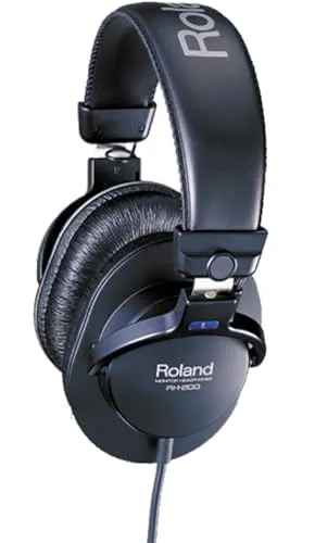 Roland Kopfhörer RH-200 - Hochwertiger Klang für Profis - Kopfhörer, geschlossen und dynamisch, mit 3,4 m Spiralkabel, ideal für Studioanwendungen und Musiker, leicht mit nur 200 g.