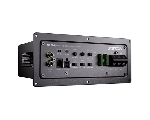 ETON AM 500 – 540 W RMS Einbau 1-Kanal Verstärker Modul für Subwoofer - Car-HiFi-Endstufen, kompaktes Design und hohe Leistung für DIY Aktivsubwoofer mit einstellbarem Leistungs-Limiter und vielseitigen Einstellmöglichkeiten.