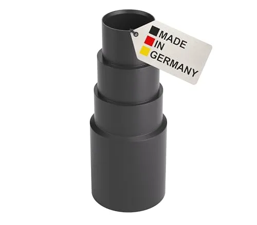 BAUHELD 5x Staubsauger-Schlauch Aufsatz [Made in Germany] - Adapter für Staubsauger-Düse aus stabilem PVC-Gummi - Reduzierstück für Kärcher Parkside Bosch Makita Festool Eibenstock - Schwarz